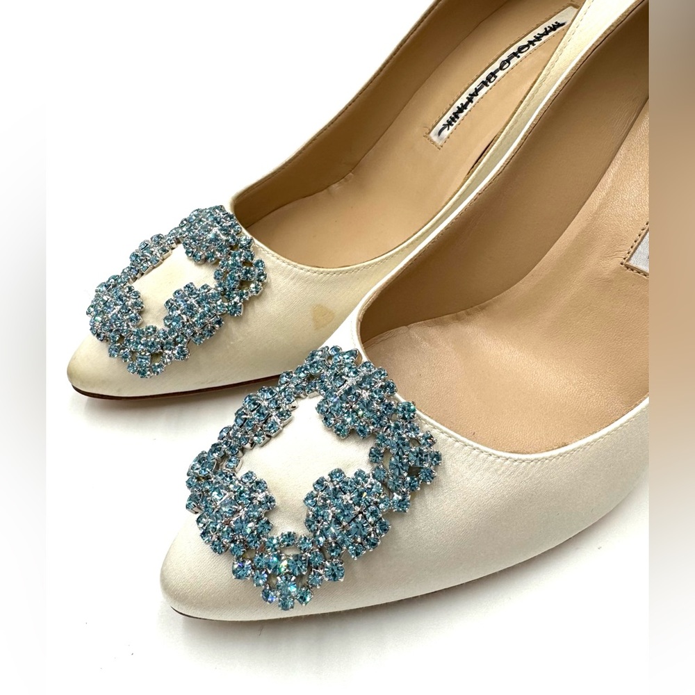Manolo Blahnik Hangisi 70mm leather pumps - Picture 4 of 8